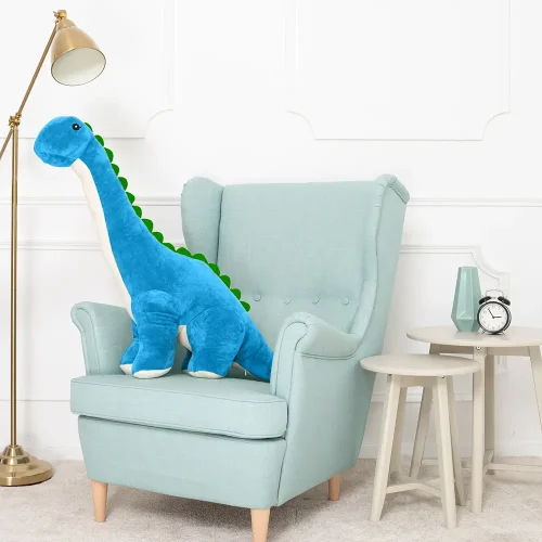 Teddyway Tobo Big Plush Dinosaur Giant XXL, Soft Toy, 110 Cm, 43 Inches, 3.6 Feet, Blue - Teddyway