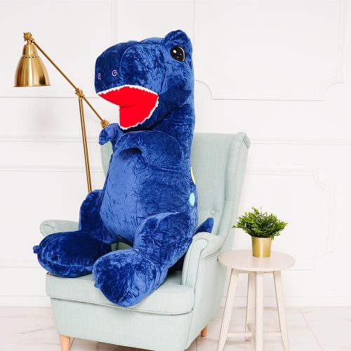 Teddyway Gogo Big Plush Dinosaur Giant XXL, Soft Toy, 160 Cm, 63 Inches, 5.2 Feet, Blue - Teddyway