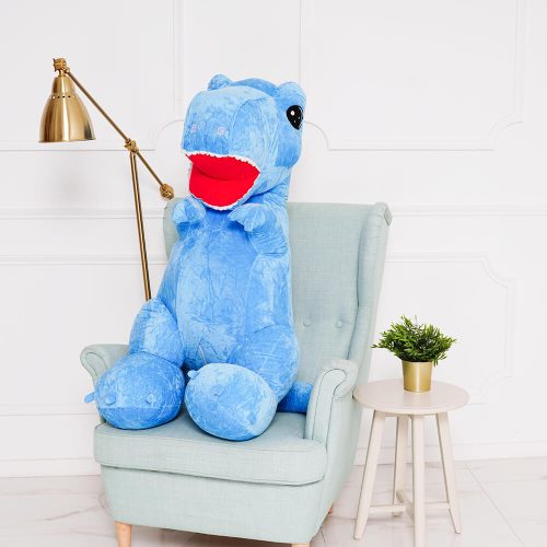 Teddyway Gogo Big Plush Dinosaur Giant XXL, Soft Toy, 160 Cm, 63 Inches, 5.2 Feet, Light Blue - Teddyway