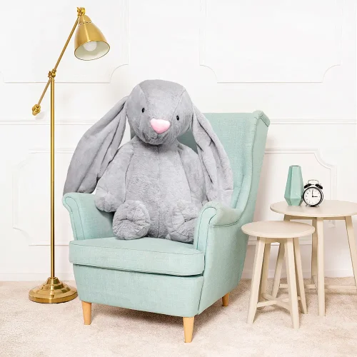 Teddyway Bani Big Plush Bunny Giant XXL, Soft Toy, 100 Cm, 39 Inches, 3.3 Feet, Dark Grey - Teddyway