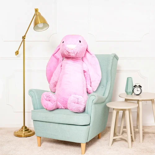 Teddyway Bani Big Plush Bunny Giant XXL, Soft Toy, 120 Cm, 47 Inches, 3.9 Feet, Dark Pink - Teddyway