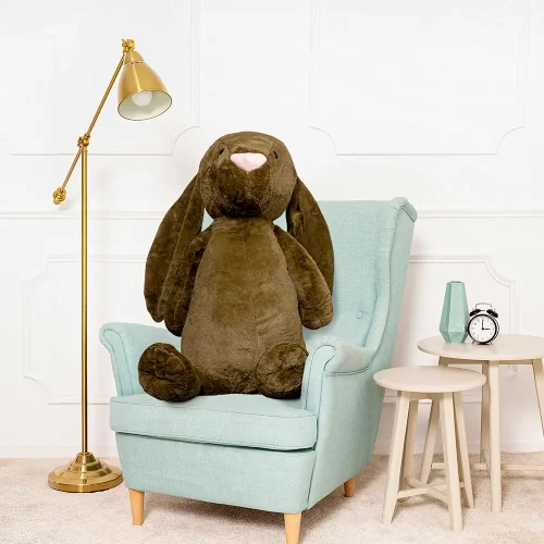 Teddyway Bani Big Plush Bunny Giant XXL, Soft Toy, 120 Cm, 47 Inches, 3.9 Feet, Olive - Teddyway