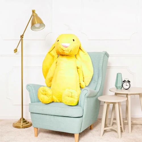 Teddyway Bani Big Plush Bunny Giant XXL, Soft Toy, 120 Cm, 47 Inches, 3.9 Feet, Yellow - Teddyway