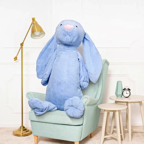 Teddyway Bani Big Plush Bunny Giant XXL, Soft Toy, 160 Cm, 63 Inches, 5.2 Feet, Blue - Teddyway