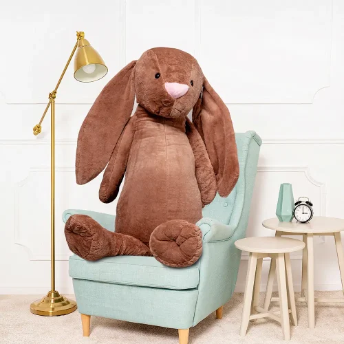 Teddyway Bani Big Plush Bunny Giant XXL, Soft Toy, 160 Cm, 63 Inches, 5.2 Feet, Brown - Teddyway