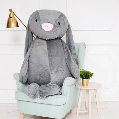 Teddyway Bani Big Plush Bunny Giant XXL, Soft Toy, 160 Cm, 63 Inches, 5.2 Feet, Dark Grey - Teddyway