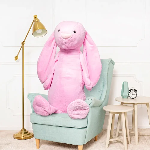 Teddyway Bani Big Plush Bunny Giant XXL, Soft Toy, 160 Cm, 63 Inches, 5.2 Feet, Dark Pink - Teddyway