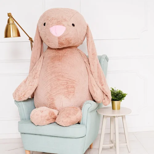 Teddyway Bani Big Plush Bunny Giant XXL, Soft Toy, 160 Cm, 63 Inches, 5.2 Feet, Light Brown - Teddyway