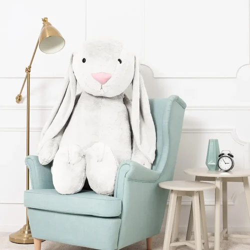 Teddyway Bani Big Plush Bunny Giant XXL, Soft Toy, 160 Cm, 63 Inches, 5.2 Feet, White - Teddyway