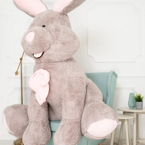Teddyway Vuni Big Plush Bunny Giant XXL, Soft Toy, 190 Cm, 74 Inches, 6.2 Feet, Grey - Teddyway