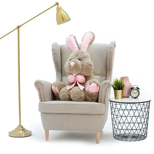 Teddyway Vuni Big Plush Bunny Giant XXL, Soft Toy, 90 Cm, 35 Inches, 2.9 Feet, Grey - Teddyway
