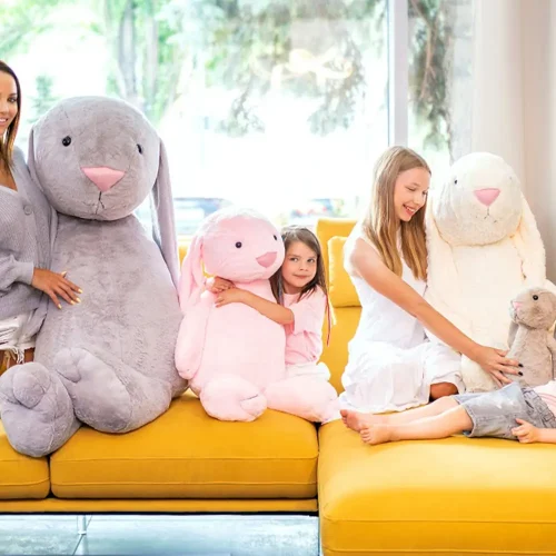 Teddyway Bani Big Plush Bunny Giant XXL, Soft Toy, 160 Cm, 63 Inches, 5.2 Feet, Dark Grey - Teddyway