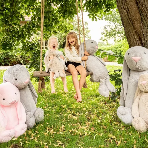 Teddyway Bani Big Plush Bunny Giant XXL, Soft Toy, 160 Cm, 63 Inches, 5.2 Feet, Dark Grey - Teddyway