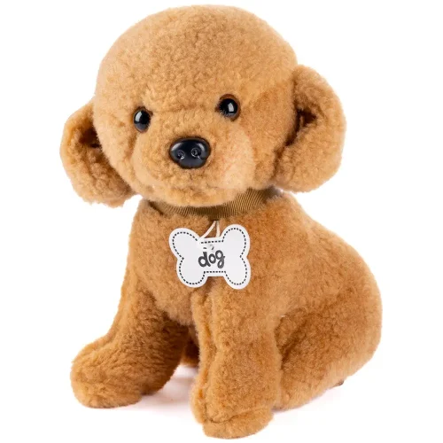 Pudi Plush Dog Poodle, Soft Toy, 40 Cm, 15 Inches, 1.3 Feet, Brown - Teddyway