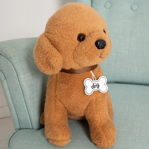 Pudi Plush Dog Poodle, Soft Toy, 30 Cm, 11 Inches, 0.9 Feet, Brown - Teddyway