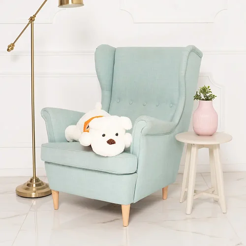 Teddyway Dami Plush Dog, Soft Toy, 70 Cm, 27 Inches, 2.3 Feet, White - Teddyway
