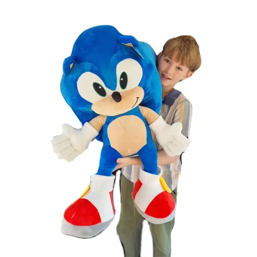 Sonic The Hedgehog Sonic Big Plush Toy Giant XXL, Soft Toy, 70 Cm, 27 Inches, 2.3 Feet, Blue - Teddyway