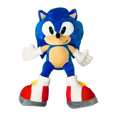 Sonic The Hedgehog Sonic Big Plush Toy Giant XXL, Soft Toy, 70 Cm, 27 Inches, 2.3 Feet, Blue - Teddyway
