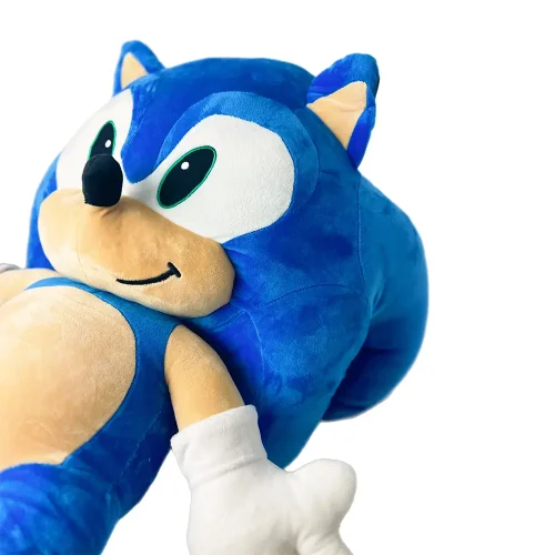 Sonic The Hedgehog Sonic Big Plush Toy Giant XXL, Soft Toy, 70 Cm, 27 Inches, 2.3 Feet, Blue - Teddyway