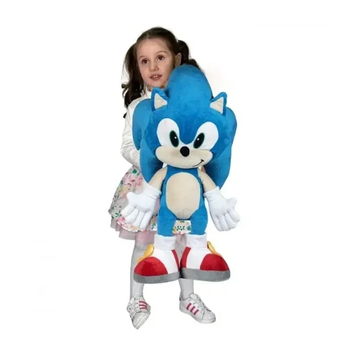 Sonic The Hedgehog Sonic Big Plush Toy Giant XXL, Soft Toy, 70 Cm, 27 Inches, 2.3 Feet, Blue - Teddyway