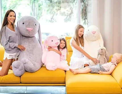 Large stuffed bunnies