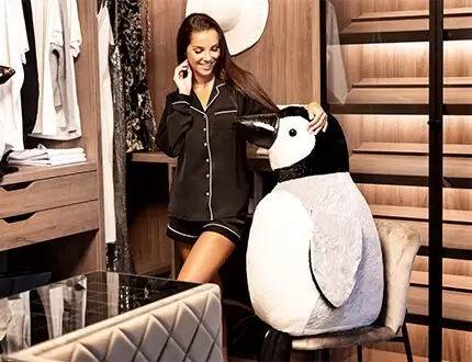 Large stuffed penguins